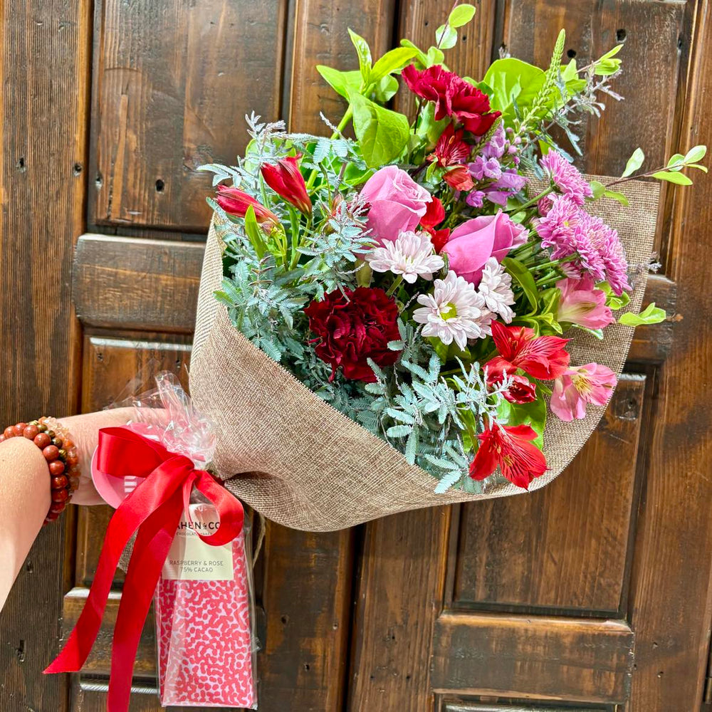 
                  
                    Flowers & A Gift for Valentines Day
                  
                