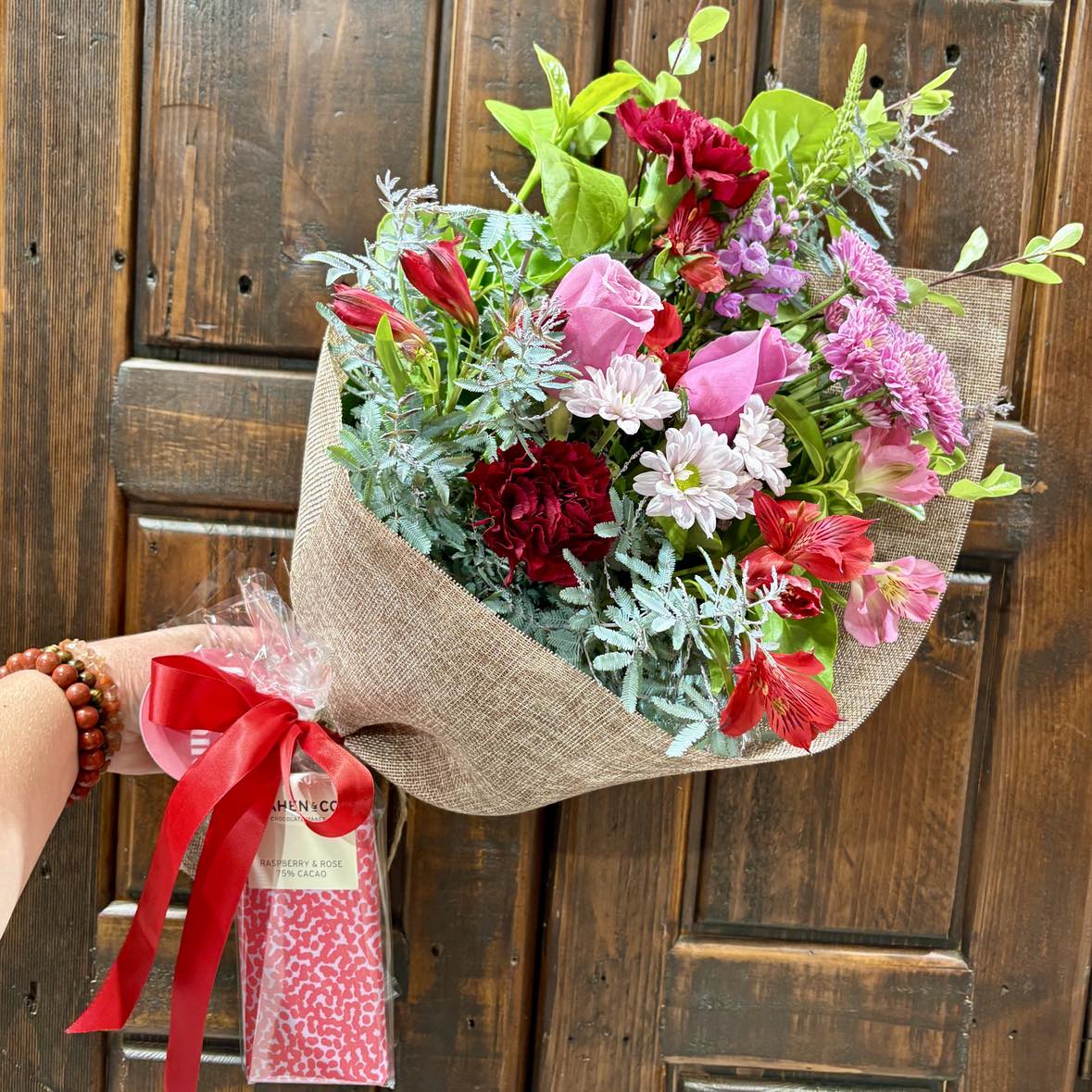 
                  
                    Flowers & A Gift for Valentines Day
                  
                