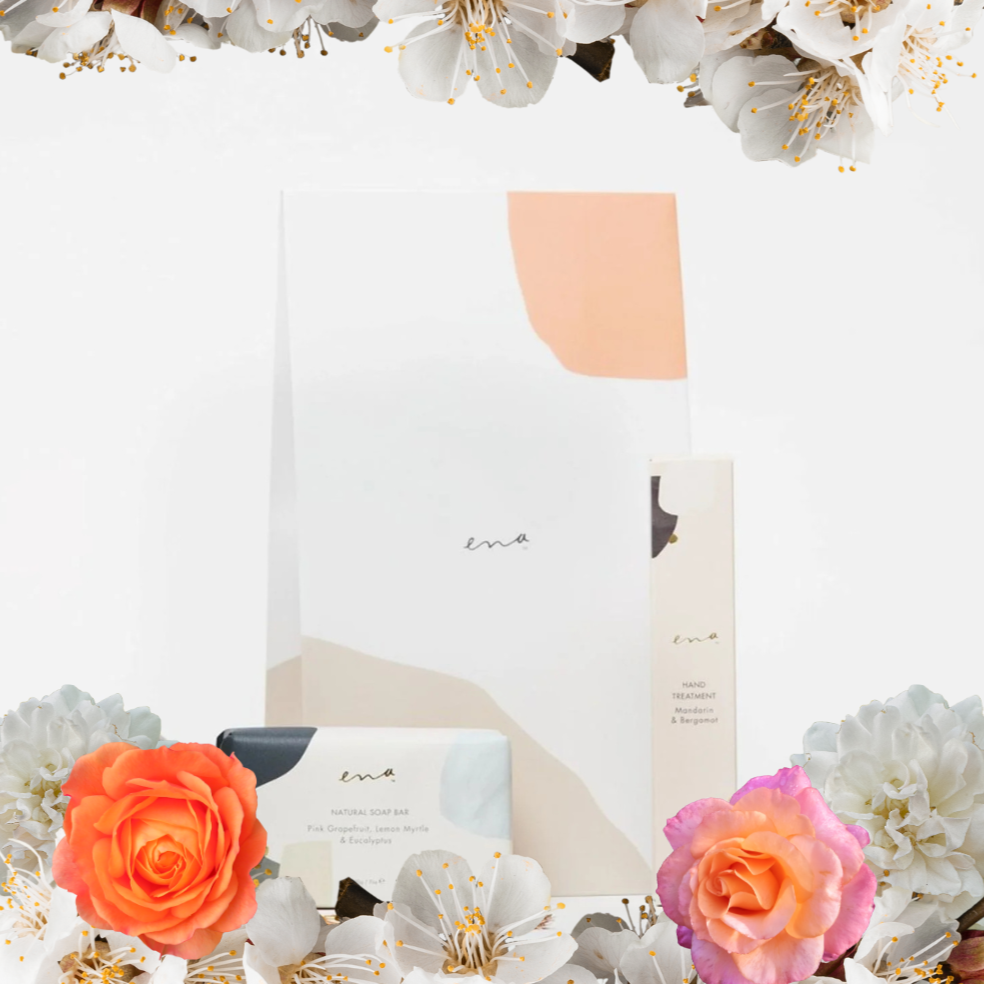 Ena hand cream and soap gift bag
