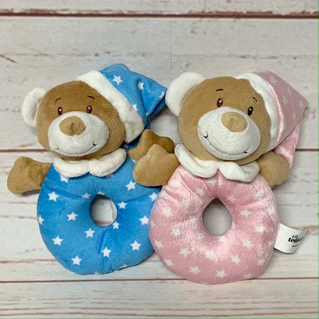 
                  
                    Hat Box of Blooms and Teddy Rattle for newborn baby
                  
                