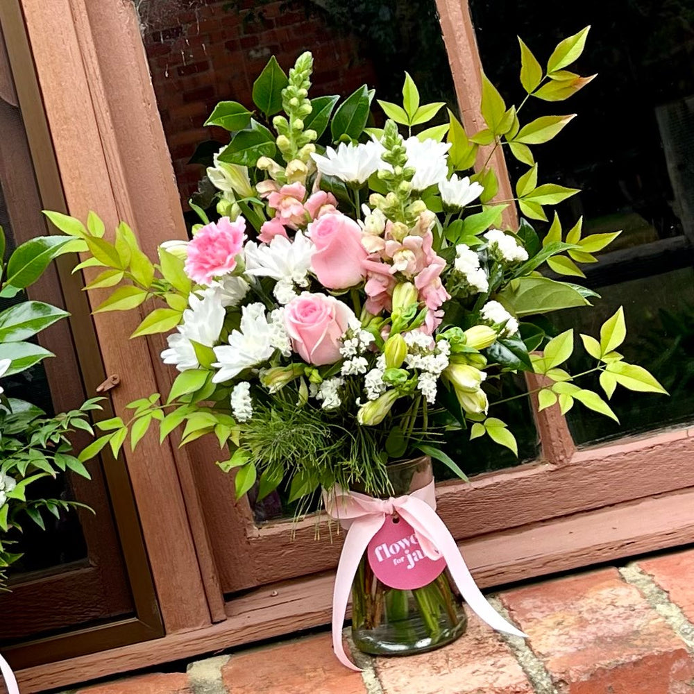 Glass Vase of Flowers