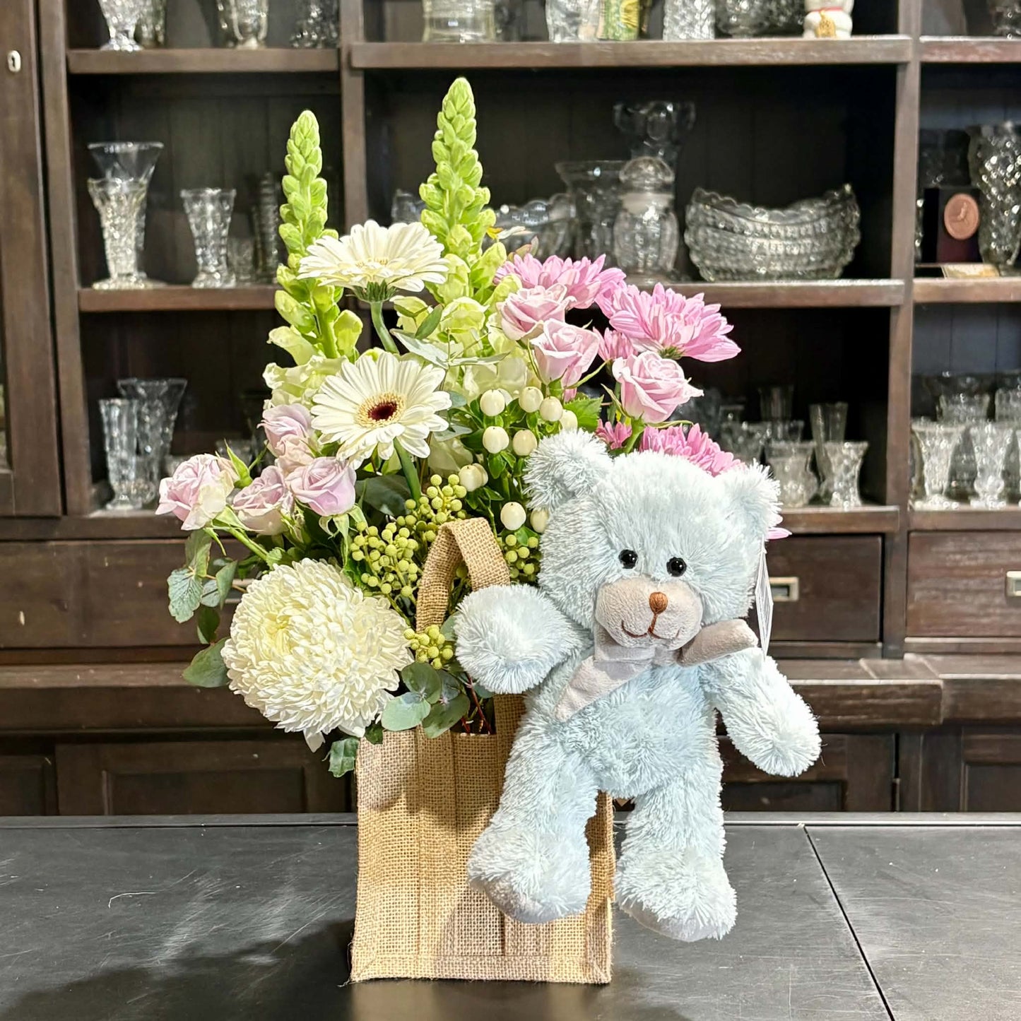
                  
                    Baby Blooms & Teddy Gift Bag
                  
                