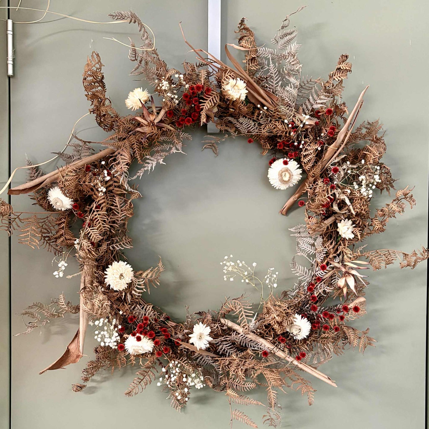 Farmhouse Festive Door Wreath
