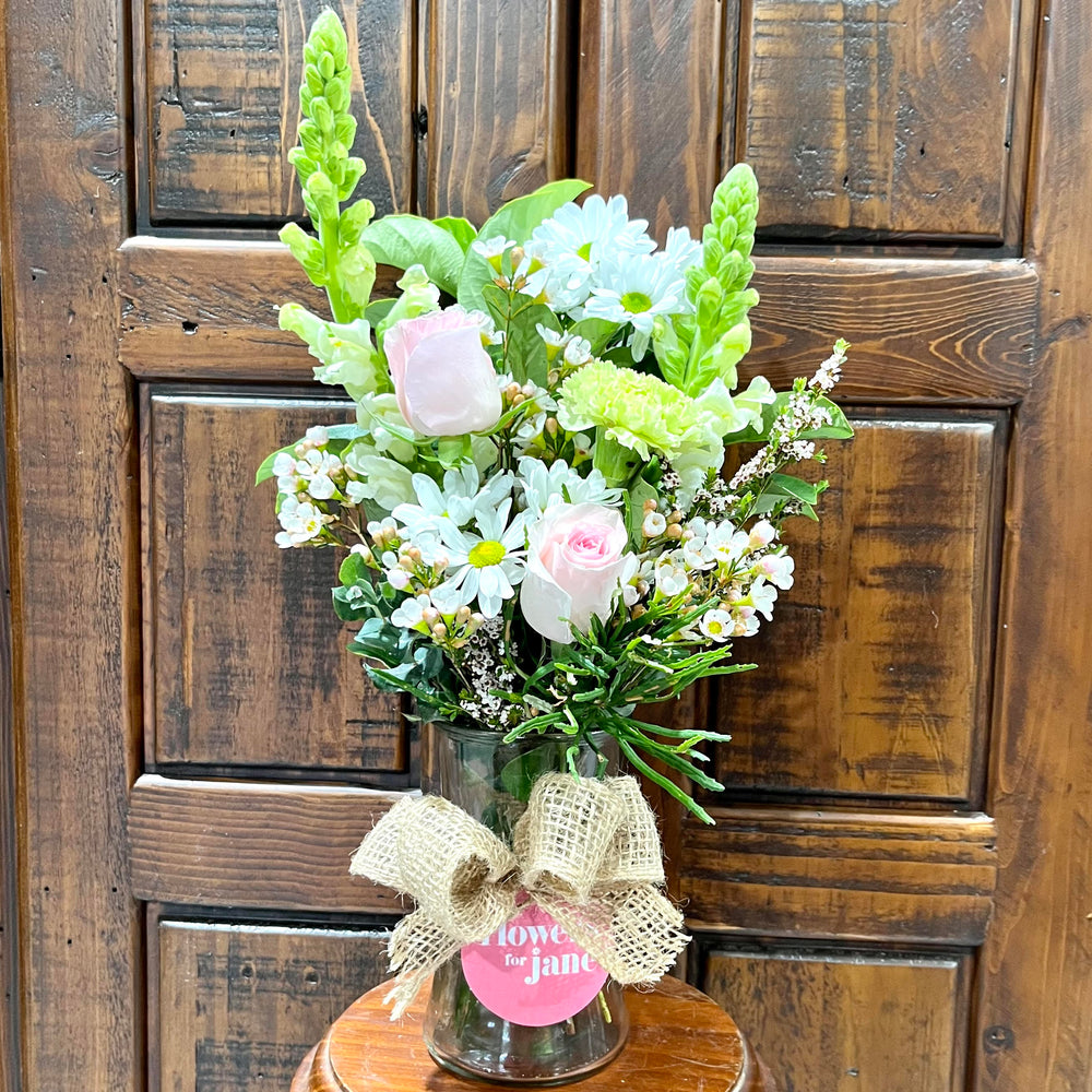 
                  
                    Hessian Wrapped bunch of Flowers
                  
                