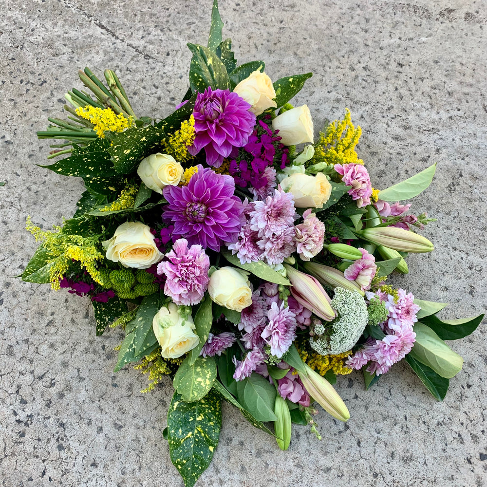 Hessian Wrapped bunch of Flowers